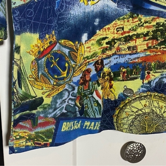 NEW Cruise Wear & Co women's size medium Royal Club Tee novelty print ships boat - Picture 8 of 8